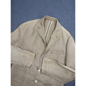Billy Reid Sport Coat Mens Beige 100% Linen Jacket Blazer Italy